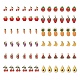 72 pièces 12 styles pendentifs en émail en alliage plaqué or clair ENAM-LS0001-01LG-2
