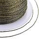 ポリエステル編組メタリック糸  DIYの編みこみのブレスレット作りと刺繡のために  コーヒー  0.4mm  6プライ  約54.68ヤード（50m）/ロール OCOR-I007-B-39-3