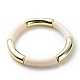 Bracelet extensible perlé tube incurvé acrylique pour femme BJEW-JB08439-05-1