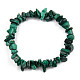 Bracelets extensibles en perles de malachite synthétique BJEW-S143-34-2