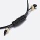 Handmade Nylon Cord Braided Bead Bracelets BJEW-F317-013-3