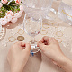 Ciondoli per bicchiere di vino a forma di farfalla in acrilico trasparente AJEW-AB00114-3