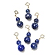 Décorations de pendentif de gourde en lapis-lazuli naturel G-K341-01G-1