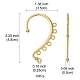 Risultati del polsino dell'orecchio in lega FIND-YW0003-93G-3