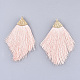 Décorations de gros pendentif pompon en polyester FIND-T042-04-1