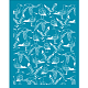 Olycraft 4x5 pouce mouette argile pochoir ligne mer mew sérigraphie pour pâte polymère sérigraphie pochoirs maille transfert pochoirs maille pochoir pour polymère argile bijoux boucles d'oreilles fabrication DIY-WH0341-118-1