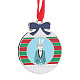 Decoraciones colgantes de aleación en blanco de sublimación temática navideña DIY-L070-01A-1