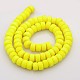 Handmade Opaque Frosted Lampwork Flat Round Beads Strands LAMP-L023-02-2