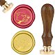 CRASPIRE Wax Seal Stamp Bear Retro Sealing Wax Stamp Animal with Removable Brass Head Wooden Handle for Envelope Card Package Decoration AJEW-WH0131-057-1