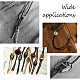 CHGCRAFT 8Pcs 2 Style Iron Bolo Tie Slide Clasp Bolo Tie Tips Bolo Antique Bronze and Platinum Tie Buckle Accessories for Men Women Bolo Tie Making DIY Jewelry Making 1.18/0.91Inch IFIN-CA0001-50-5