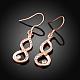 Elegant Tin Alloy Czech Rhinestone Infinity Stud Earrings EJEW-BB02335-2