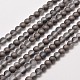 Frosted Electroplate Synthetic Quartz Bead Strands EGLA-J064-8mm-HP03-1
