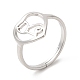 201 anillo de dedo de acero inoxidable RJEW-E063-03P-1