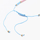 Adjustable Nylon Thread Braided Bead Bracelets BJEW-JB06160-04-3