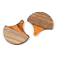 Pendentifs en bois de résine et de noyer RESI-S389-046B-A01-2