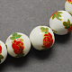 Handmade Printed Porcelain Beads PORC-Q199-12mm-15-2