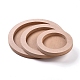 3 cornice in legno rotonda piatta in stile 3 pezzi TOOL-WH0118-17-2