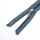 服飾材料  ナイロン閉口ジッパー  ファスナー部品  ライトスチールブルー  40x3.3x0.2cm FIND-WH0059-25F-2