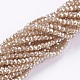 Chapelets de perles en verre électroplaqué GLAA-F078-PL10-1