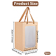 Benecreat 8 paquete de bolsas de papel kraft marrón con ventana transparente ABAG-WH0044-38B-2