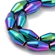 Brins de perles d'hématite non magnétiques synthétiques galvanisées G-Z032-B02-02D-3