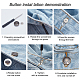 PandaHall Elite Flat Round Zinc Alloy Scalable & Removable Jean Button FIND-PH0002-14-4