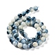 Brins de perles de pierre de glacierite de glace bleue naturelle G-G078-A01-02-3