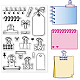 GLOBLELAND Binder Clips Clear Stamps Stationery Paper Clips Silicone Clear Stamp Seals for Cards Making DIY Scrapbooking Photo Journal Album Decoration DIY-WH0167-56-877-1