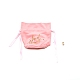 ベルベットジュエリー巾着ギフトバッグ  結婚式の好意のキャンディーバッグ  ビーズで  ピンク  14.2x15x0.3cm ABAG-CJC0003-03A-2