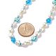 Natural Pearl Beaded Necklace NJEW-TA00018-02-5