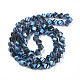 Electroplate Transparent Glass Beads Strands EGLA-N002-39-F04-2