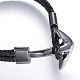 Braided Leather Cord Multi-Strand Bracelets BJEW-F291-06B-3