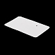 長方形の紙製スタッド イヤリング ディスプレイ カード  最大 2 ペアのイヤリングを収納できます  ホワイト  4.5x7x0.04cm  穴：7mmと2mm CDIS-C006-03-3