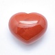 Piedra de palma de corazón de jaspe rojo natural DJEW-F005-06F-2