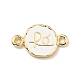 Brass with Enamel Connector Charms KK-G416-56G-01-1
