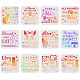 Plastic Drawing Painting Stencils Templates Sets DIY-WH0172-203-1