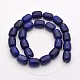 Dyed Barrel Natural Lapis Lazuli Beads Strands G-P096-13x18-03-2