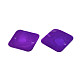 スプレー塗装カピスシェルペンダント  正方形  青紫色  43x43x1~2mm  穴：2mm SHEL-N026-174D-3