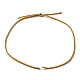 Fabricación de collares de fibra de poliéster con seda dorada. MAK-K020-01G-2