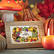 GLOBLELAND Thanksgiving Words Clear Stamps Autumn Harvest Wreath Silicone Clear Stamp Seals for Cards Making DIY Scrapbooking Photo Journal Album Decoration DIY-WH0167-56-992-3