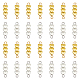 Dicosmétique 100 pièces 2 couleurs breloques de liaison coeur petit connecteur de lien d'amour breloques de connecteur coeur doré platine trois breloques de lien coeur connecteur de bijoux en alliage pour la fabrication de bijoux à bricoler soi-même FIND-DC0003-24-1