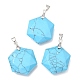 Faceted Synthetic Turquoise Pendants G-F340-03N-1