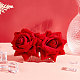 Craspire rote Rose Haarkamm Blumenhaarnadel Rosenbrosche Blumenhaarspange für Brauthaarkamm Brautjungfer Hochzeit Frauen handgefertigte Flamenco-Tänzerin Haarschmuck OHAR-CP0001-01A-5