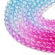 Fili di perle di vetro di colore sfumato trasparente GLAA-H021-01C-46-3