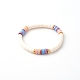 Bracelets élastiques faits à la main de perles heishi en pâte polymère BJEW-JB0001-CPQ-6