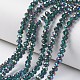Electroplate Transparent Glass Beads Strands EGLA-A034-T6mm-Q15-1