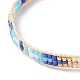 Bracelets de perles tressées de mauvais œil de graines japonaises faites à la main BJEW-MZ00018-02-2
