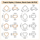 Unicraftale 160 Uds 8 estilos anillos de enlace de hierro IFIN-UN0001-07-4