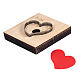 木材切断ダイ  鋼鉄で  DIYスクラップブッキング/フォトアルバム用  装飾的なエンボス印刷紙のカード  ハート  10x10x2.4cm  心臓：5.55x6cm DIY-WH0146-58-1