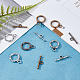 SUPERFINDINGS 120 Sets 4 Colors CCB Plastic Toggle Clasps CCB-FH0001-05-4